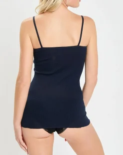 Mare Lingerie, Nuit|Débardeur bretelles fines bleu marine