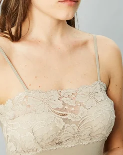 Mare Lingerie, Nuit|Débardeur Caroline en micromodal sable