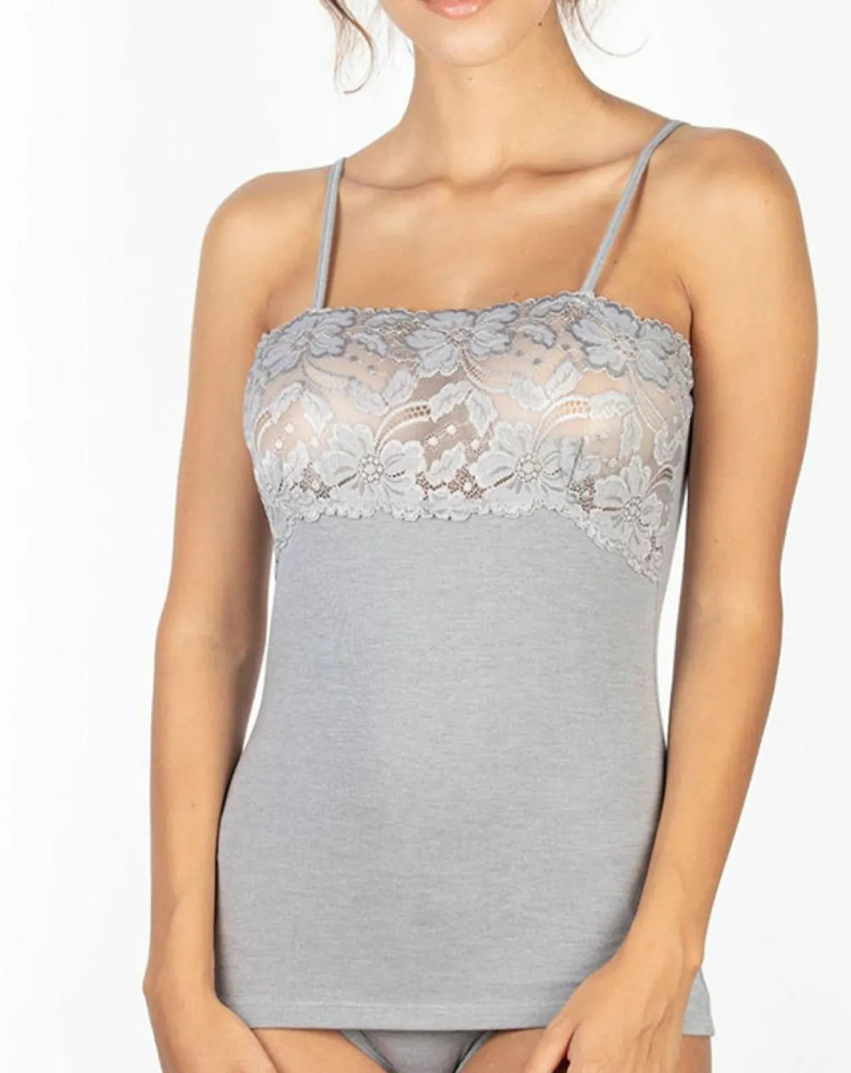 Mare T-Shirts|Débardeur Caroline en Micromodal gris clair