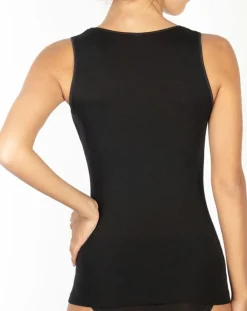 Mare Lingerie, Nuit|Débardeur Laine et Soie noir