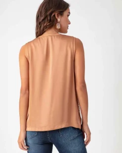 Bleu Blanc Rouge Tops Et Blouses|Débardeur Lina beige/doré