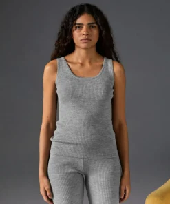 Rodier Gilets Et Cardigans|Debardeur Ségolène 100% laine Cotelé gris argent