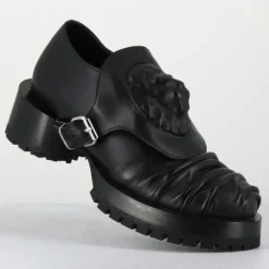 SDM Derbies|Derbies en Cuir lion noires - Talon : 9.5cm