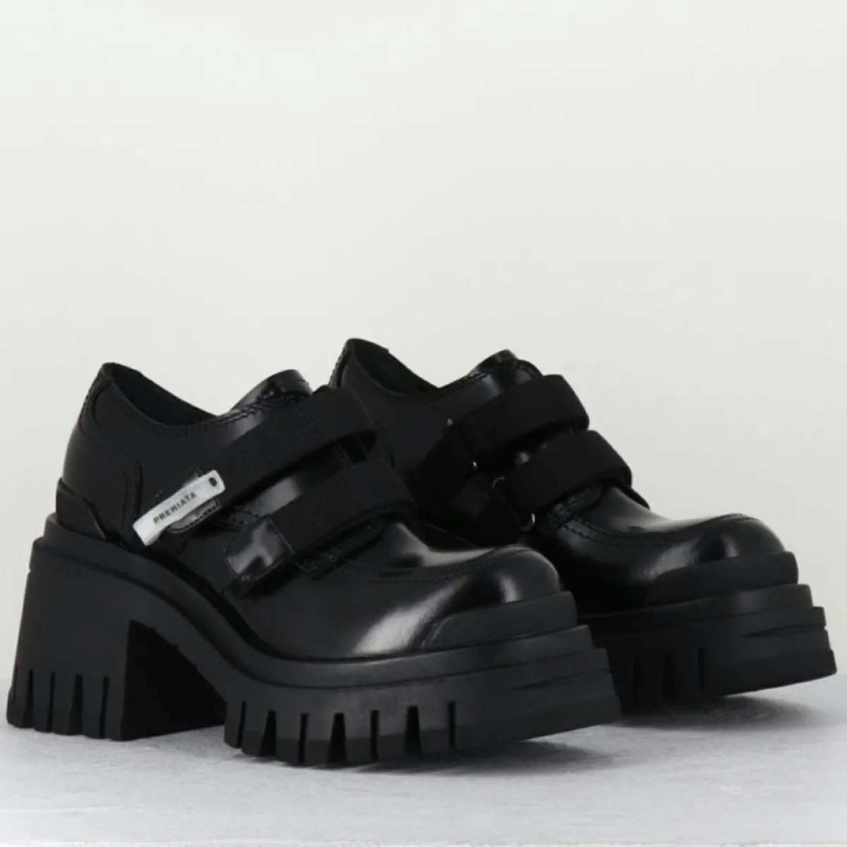 Premiata Derbies|Derbies en Cuir M6349 noires - Talon : 5.5cm