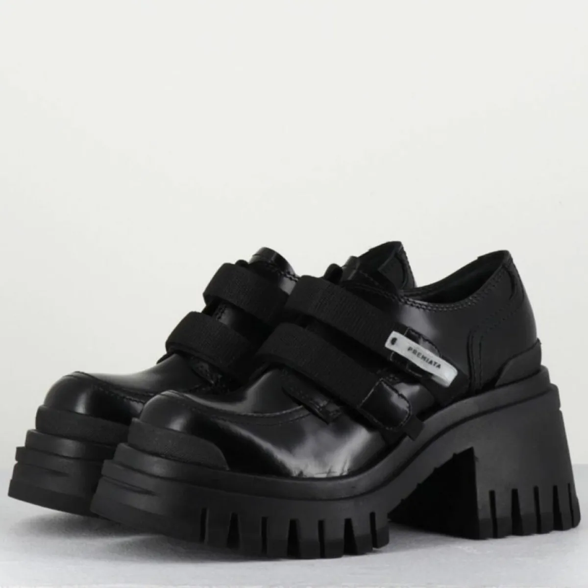 Premiata Derbies|Derbies en Cuir M6349 noires - Talon : 5.5cm