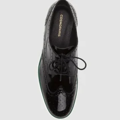 Cosmoparis Derbies|Derbies en Cuir Vernis Vallea noires - Talon 5 cm