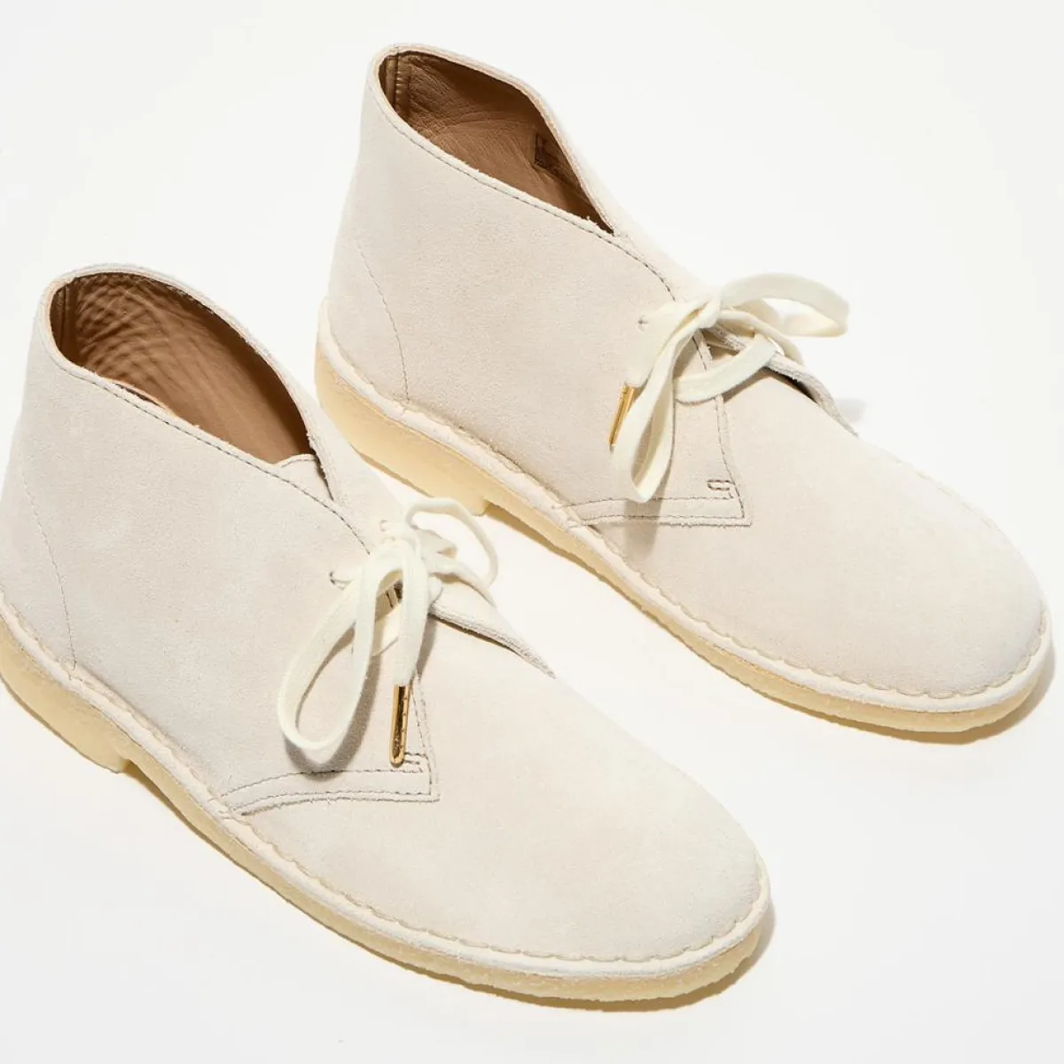 Clarks Bottines|Desert boots en Velours de Cuir Desert écrues