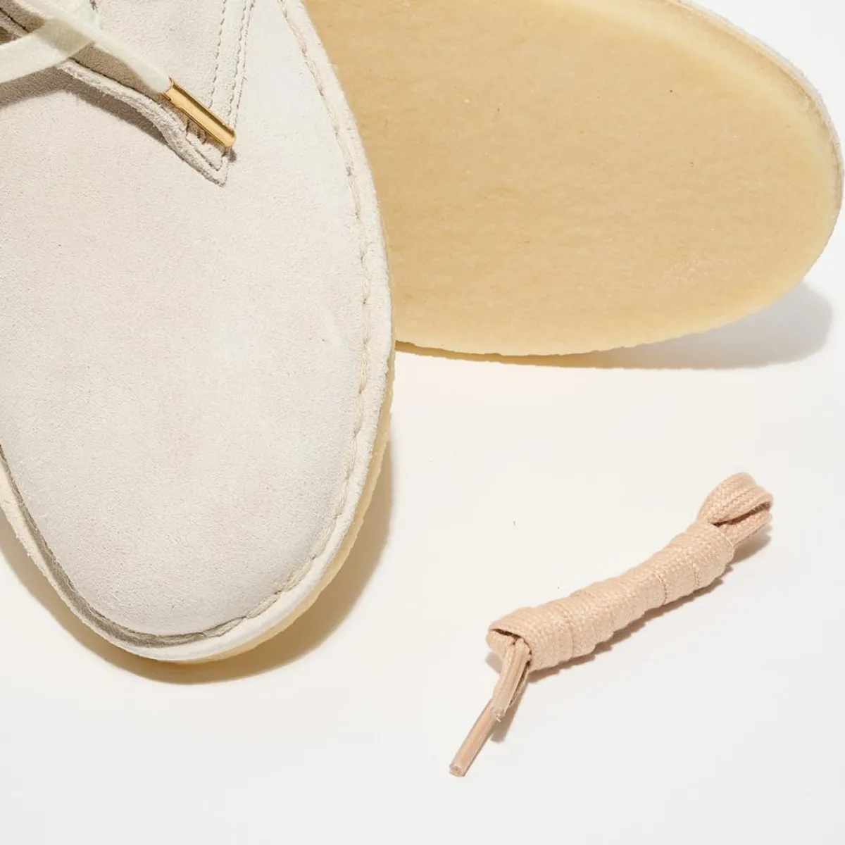 Clarks Bottines|Desert boots en Velours de Cuir Desert écrues