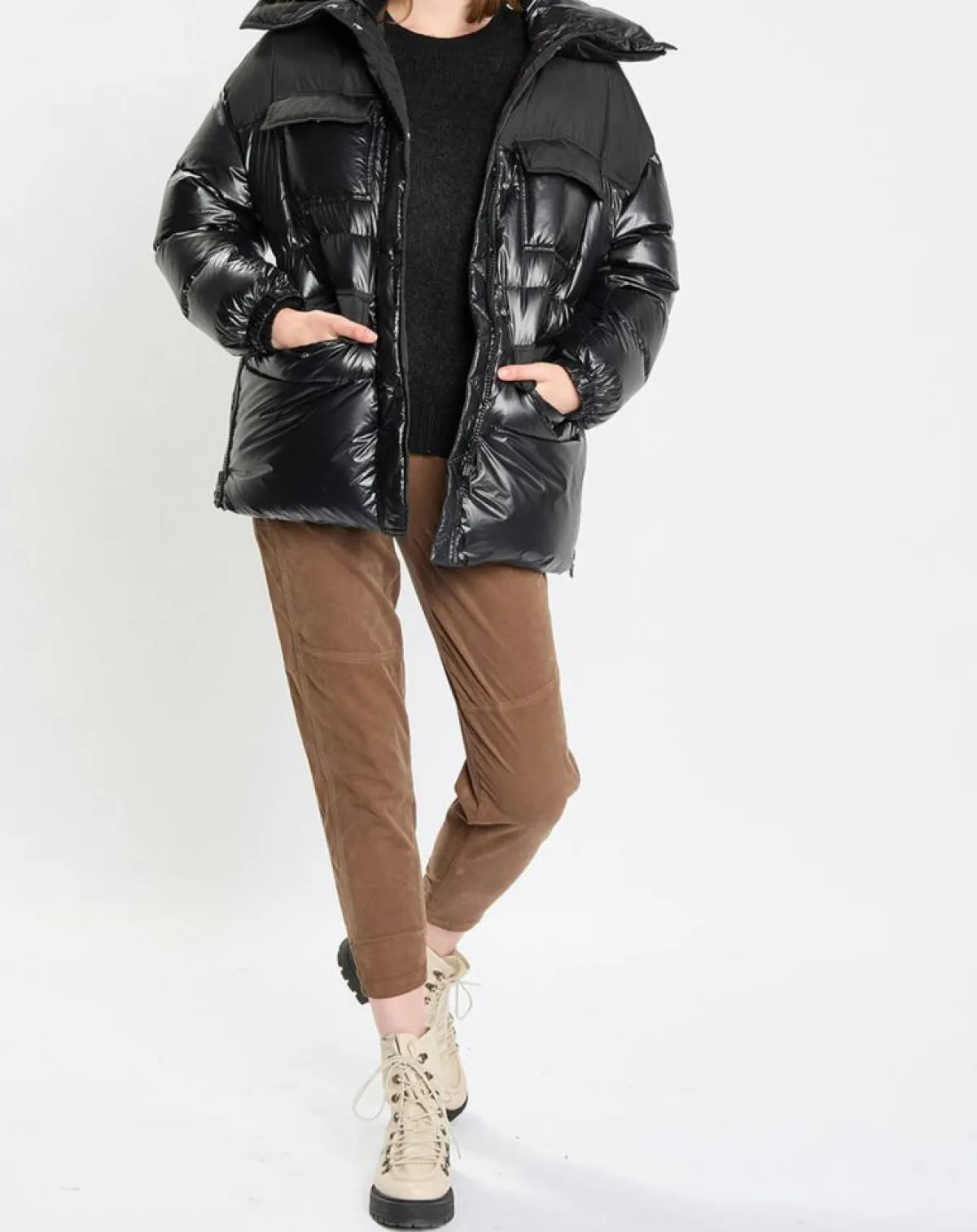 Marc O'Polo Manteaux|Doudoune bimatière Colh noire