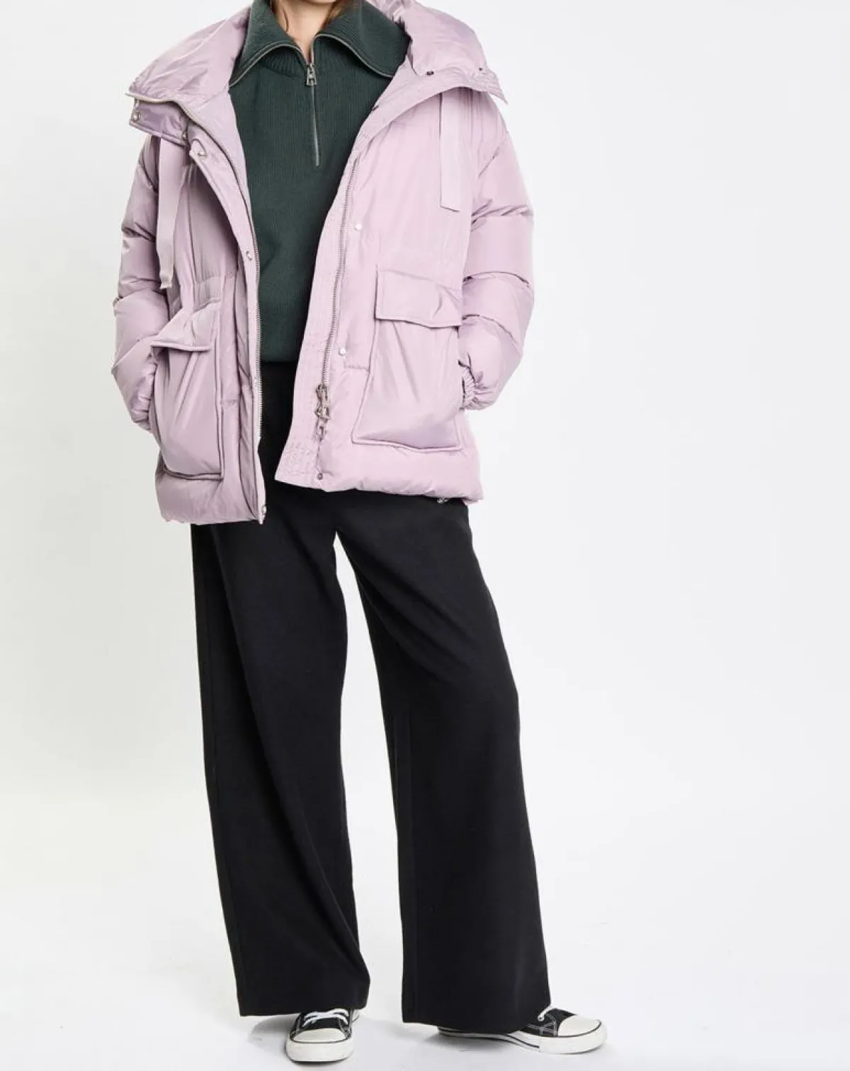 Marc O'Polo Manteaux|Doudoune courte à capuche violet clair