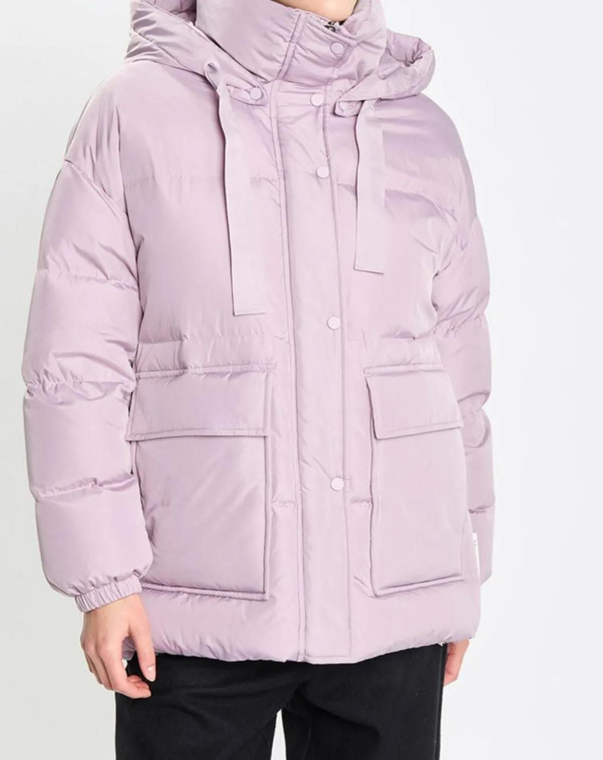 Marc O'Polo Manteaux|Doudoune courte à capuche violet clair