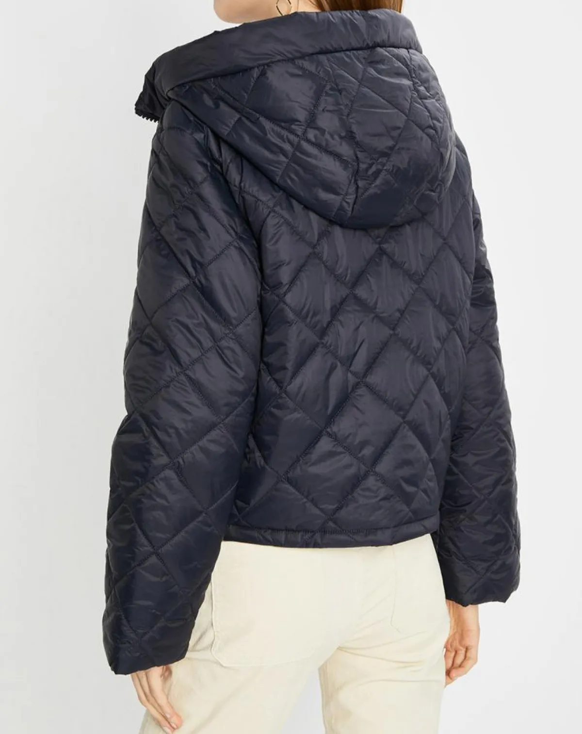 Marc O'Polo Manteaux|Doudoune Courte à Capuche bleu marine