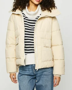 Esprit Manteaux|Doudoune courte col montant zip collection EDC by beige