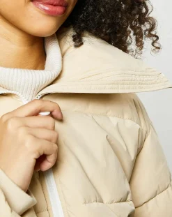 Esprit Manteaux|Doudoune courte col montant zip collection EDC by beige