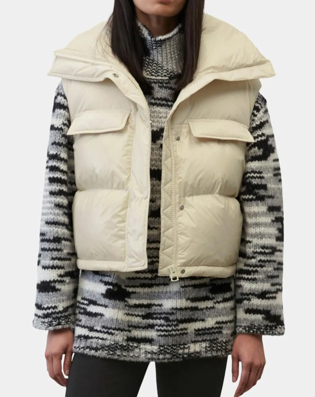 Marc O'Polo Manteaux|Doudoune courte sans manches Colh beige