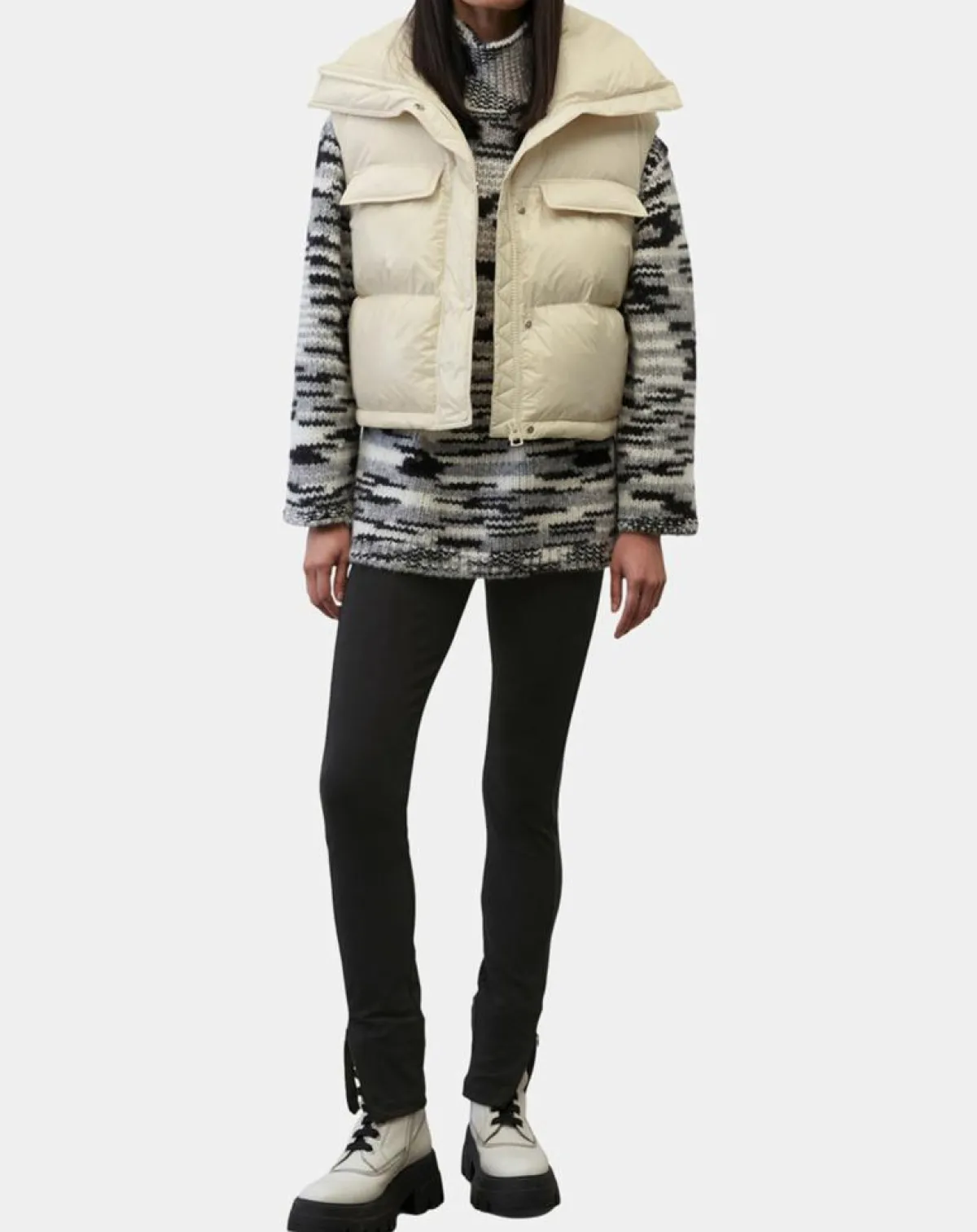 Marc O'Polo Manteaux|Doudoune courte sans manches Colh beige