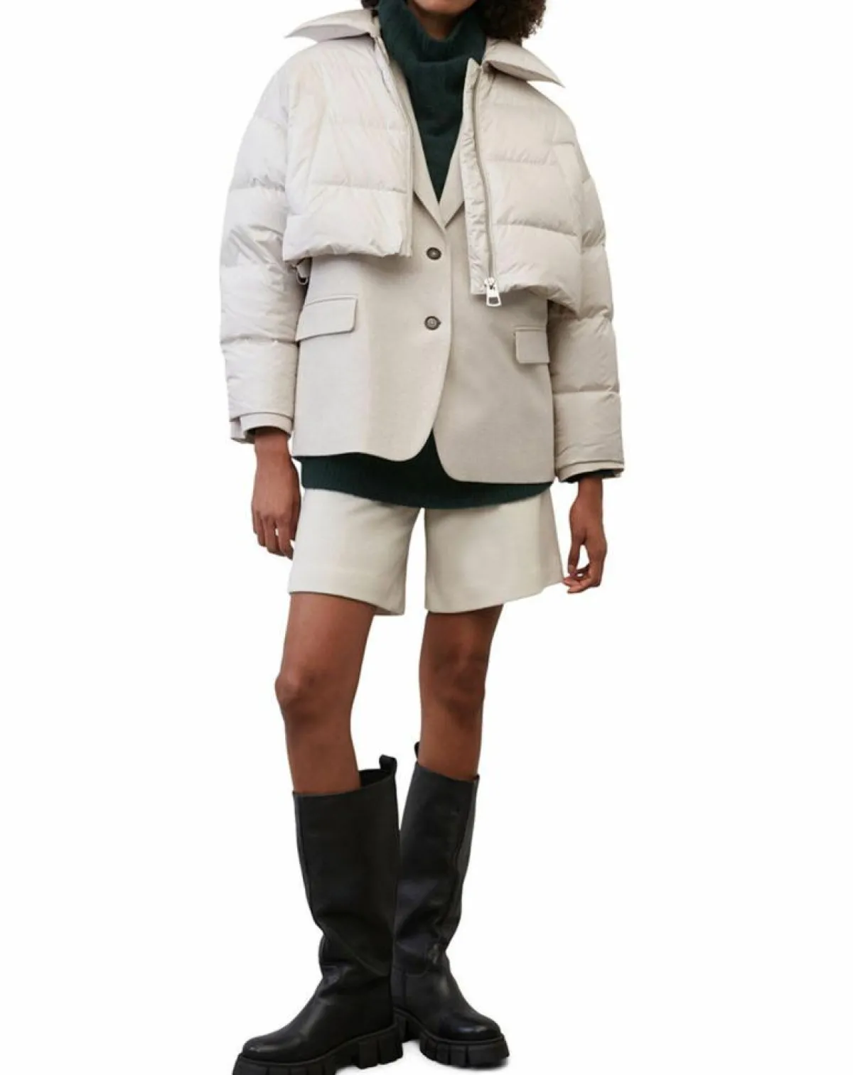 Marc O'Polo Manteaux|Doudoune Cropped écrue