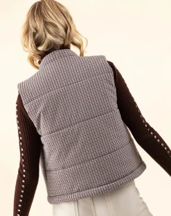 Indies Manteaux|Doudoune Elvis pied de poule