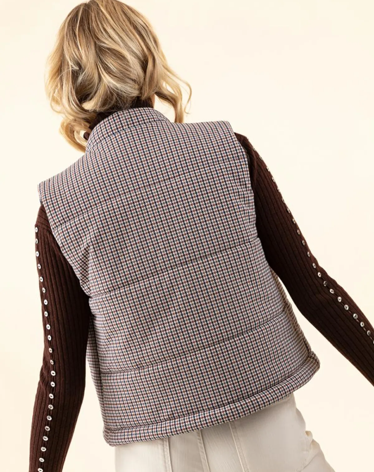 Indies Manteaux|Doudoune Elvis pied de poule