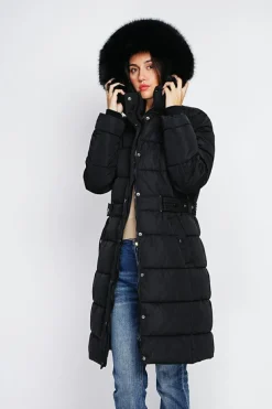 Assuili Manteaux|Doudoune longue avec isolation thermique jusqu'à -20 °C noir