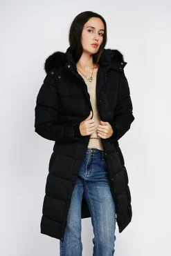 Assuili Manteaux|Doudoune longue avec isolation thermique jusqu'à -20 °C noir