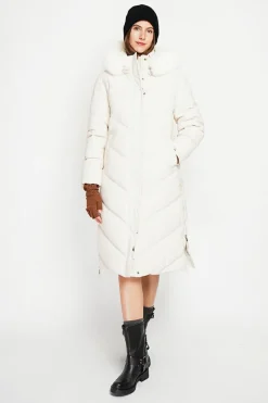 Assuili Manteaux|Doudoune longue crème