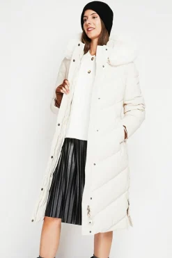 Assuili Manteaux|Doudoune longue crème