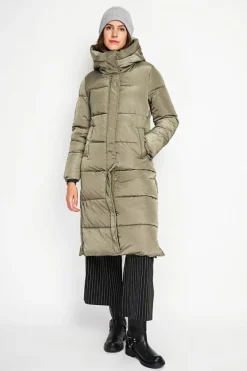 Assuili Manteaux|Doudoune longue kaki