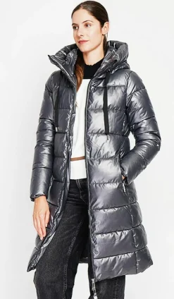 Assuili Manteaux|Doudoune longue loup