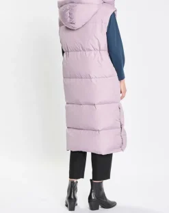 Marc O'Polo Manteaux|Doudoune longue sans manches 3 poches violet clair