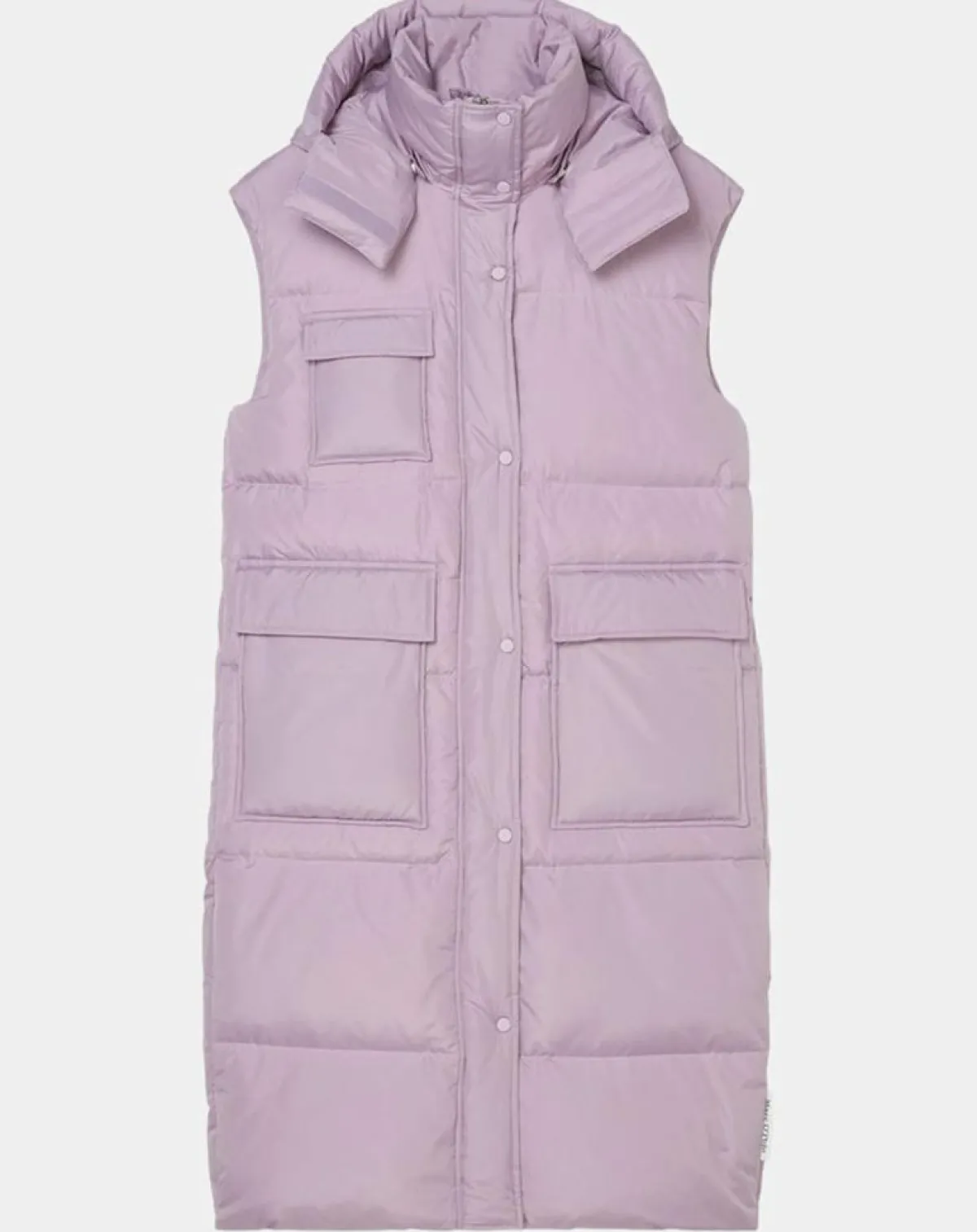 Marc O'Polo Manteaux|Doudoune longue sans manches 3 poches violet clair