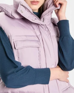 Marc O'Polo Manteaux|Doudoune longue sans manches 3 poches violet clair