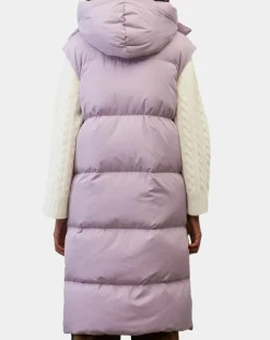 Marc O'Polo Manteaux|Doudoune longue sans manches 3 poches violet clair