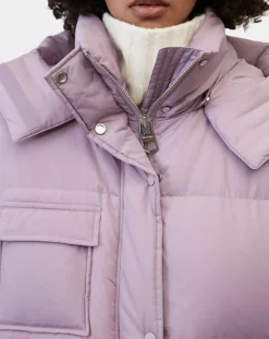 Marc O'Polo Manteaux|Doudoune longue sans manches 3 poches violet clair