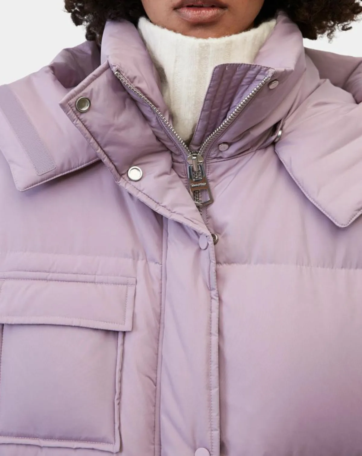 Marc O'Polo Manteaux|Doudoune longue sans manches 3 poches violet clair