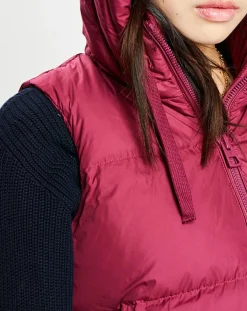 Marc O'Polo Manteaux|Doudoune sans manches à capuche bordeaux