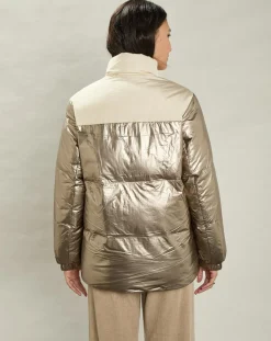 Hartford Manteaux|Doudoune Volfy Foil écru/bronze