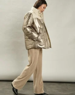 Hartford Manteaux|Doudoune Volfy Foil écru/bronze