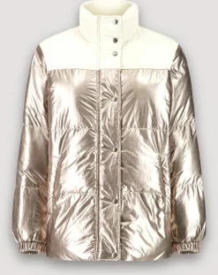 Hartford Manteaux|Doudoune Volfy Foil écru/bronze