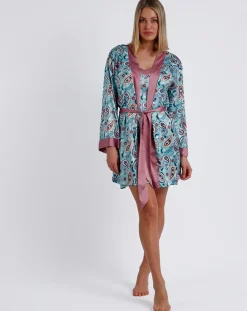 Admas Lingerie, Nuit|Déshabillé Garden bleu/rose