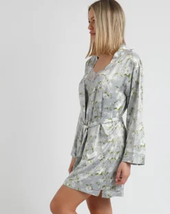 Admas Lingerie, Nuit|Déshabillé Garden gris/vert/blanc