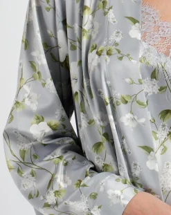 Admas Lingerie, Nuit|Déshabillé Garden gris/vert/blanc