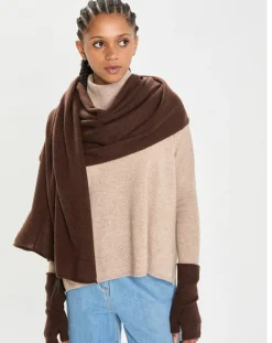 Cashmere Tribu Echarpes, Foulards|Echarpe 100% Cachemire Cascade brownie