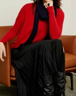 Miss Cashmere Echarpes, Foulards|Echarpe 100% Cachemire marine 192x28 cm