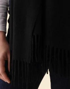 Indies Echarpes, Foulards|Echarpe 100% Laine Sandra noire - 160x54x10 cm