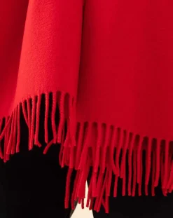 Indies Echarpes, Foulards|Echarpe 100% Laine Sandra rouge - 160x54x10 cm