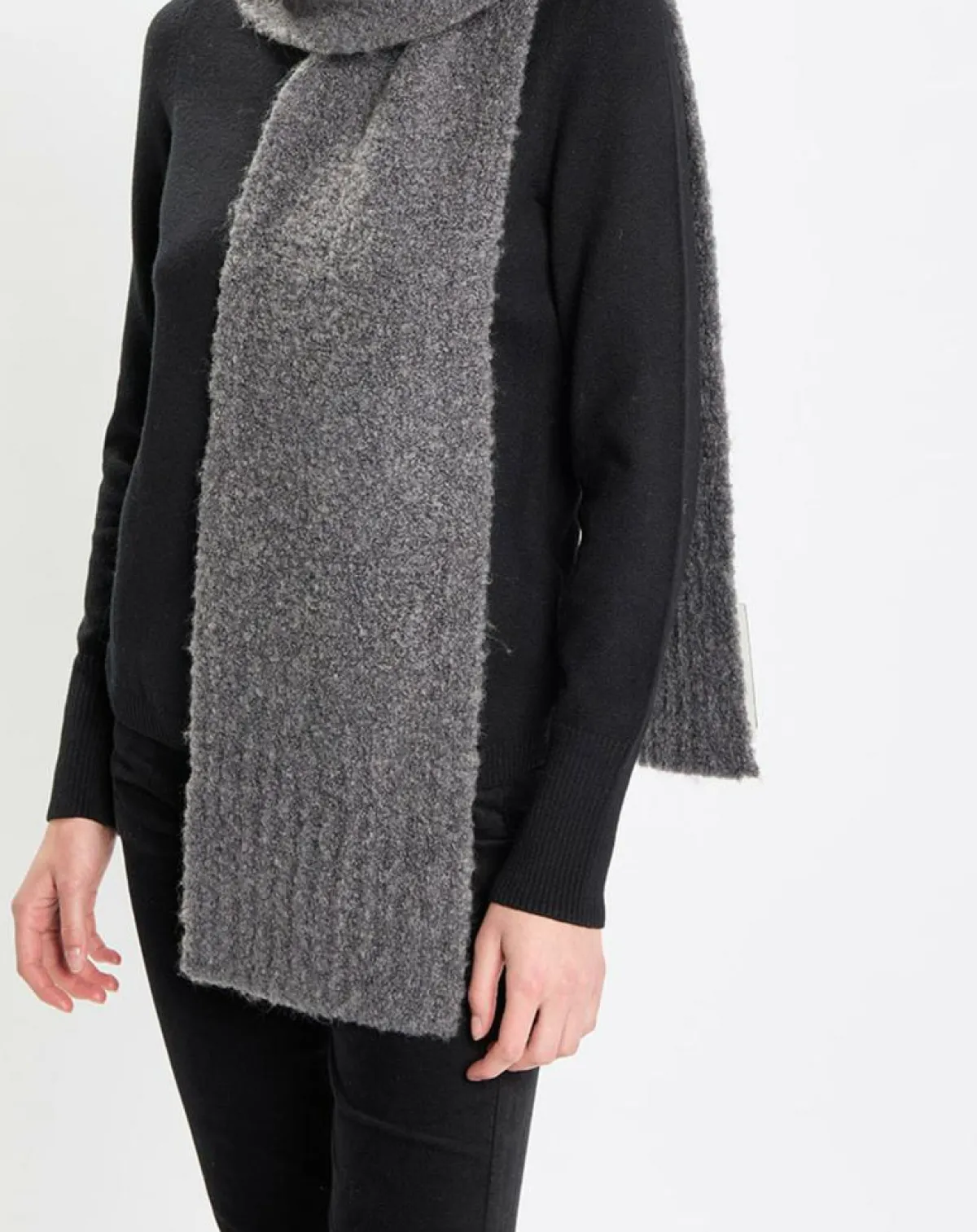 Marc O'Polo Echarpes, Foulards|Echarpe en Laine mélangée chinée vert foncé