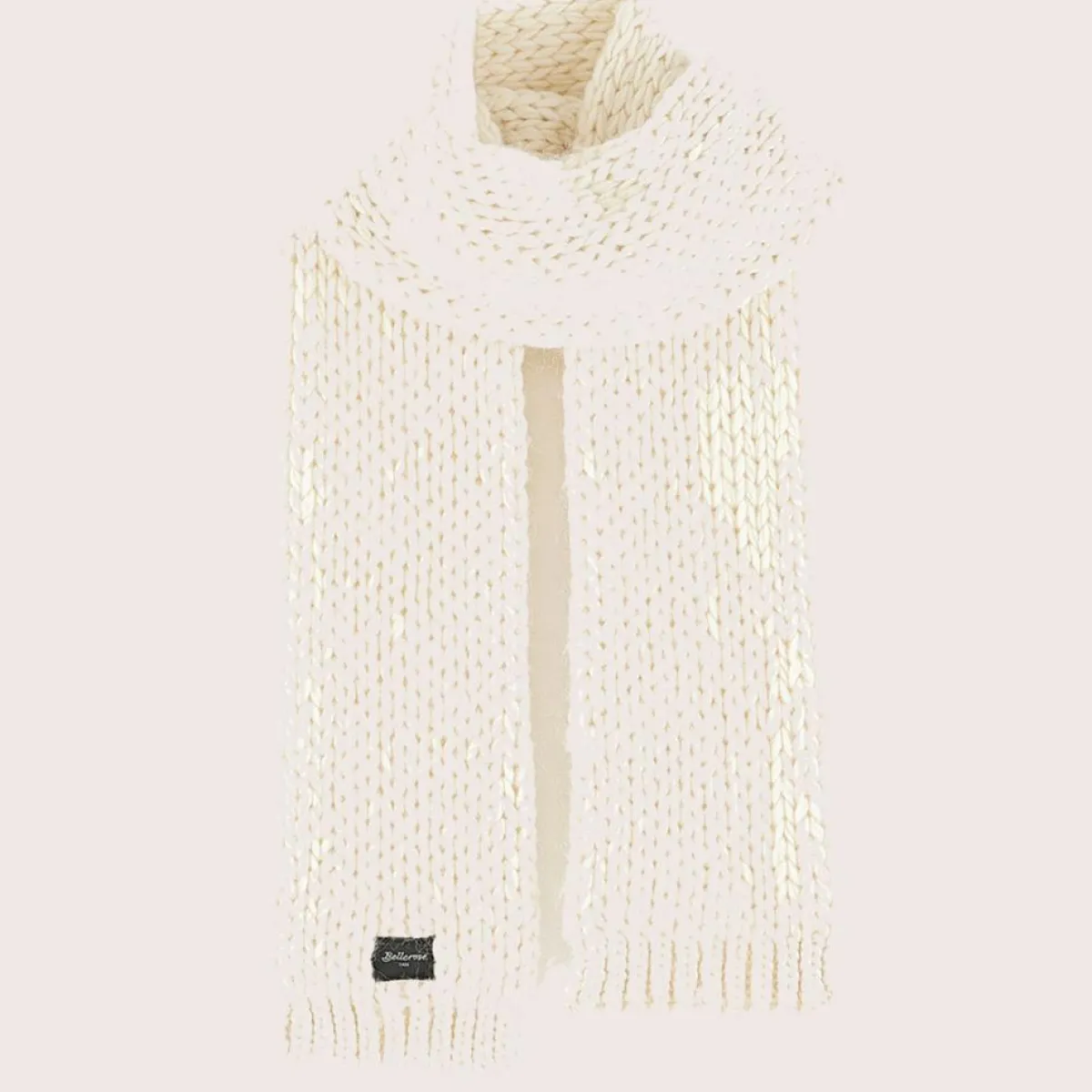 Bellerose Echarpes, Foulards|Echarpe en Laine mélangée Kou ivoire - 185x14 cm