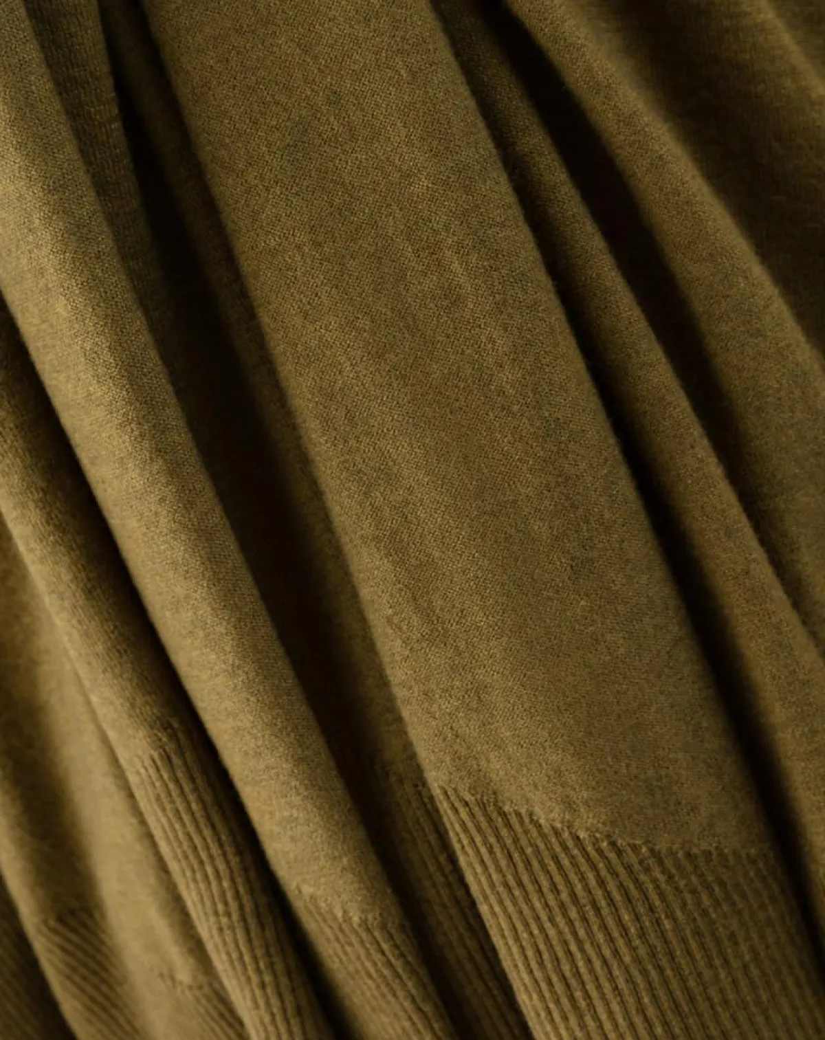 Indies Echarpes, Foulards|Echarpe en Laine mélangée Maya olive - 224x53 cm