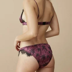 Wild Lingerie, Nuit|Ensemble soutien-gorge & culotte en Soie mélangée Vesta berry